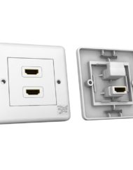 Cablesson HDMI Wall Plate Dual Connector S/A - White