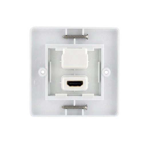 Cablesson HDMI Wall Plate Dual Connector S/A - White
