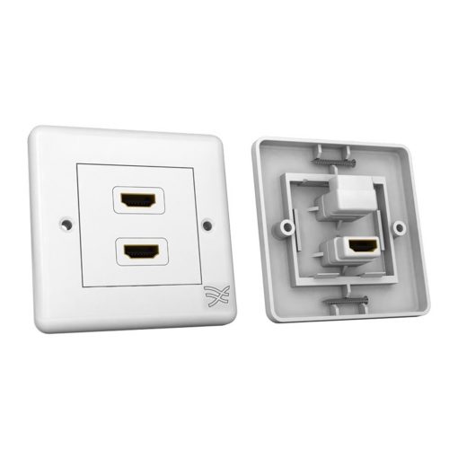 Cablesson HDMI Wall Plate Dual Connector S/A - White