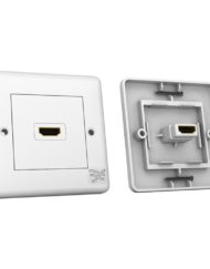 Cablesson HDMI Wall Plate Single Connector S - White