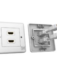 Cablesson HDMI Wall Plate Dual Connector 100/100 - White