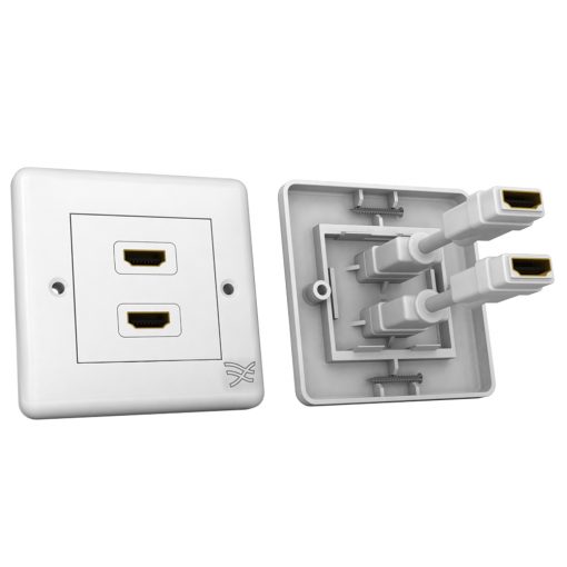 Cablesson HDMI Wall Plate Dual Connector 100/100 - White