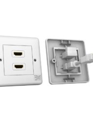 Cablesson HDMI Wall Plate Dual Connector 100/A - White