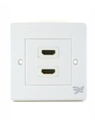 Cablesson HDMI Wall Plate Dual Connector 100/A - White