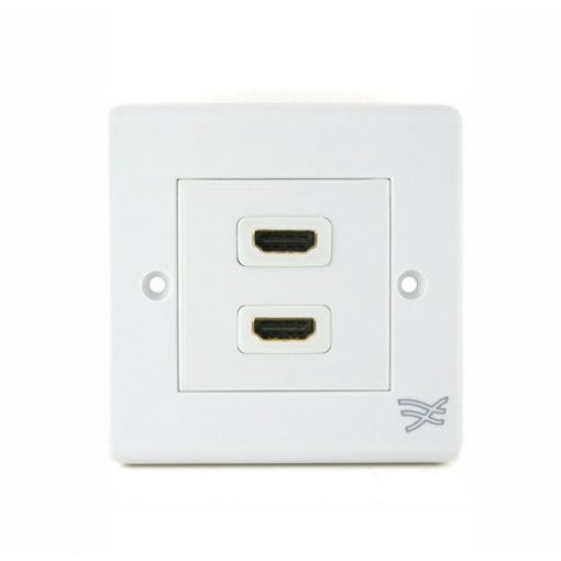 Cablesson HDMI Wall Plate Dual Connector 100/A - White