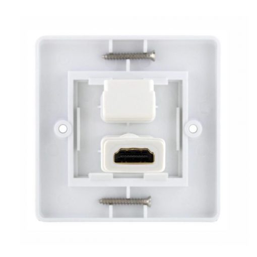 Cablesson HDMI Wall Plate Dual Connector 100/A - White