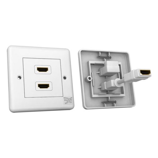 Cablesson HDMI Wall Plate Dual Connector 100/A - White