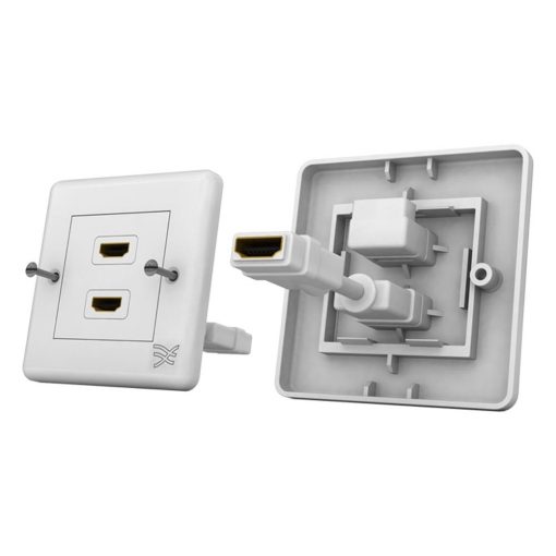 Cablesson HDMI Wall Plate Dual Connector 100/A - White