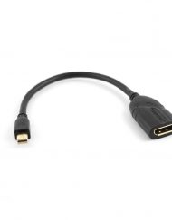 Cablesson - Mini DisplayPort M to DisplayPort F Adapter - Black