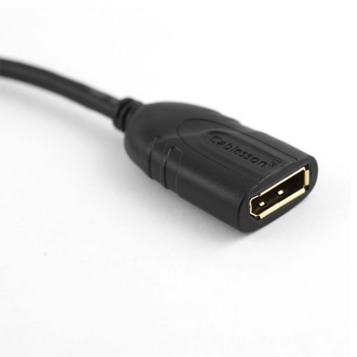 Cablesson - Mini DisplayPort M to DisplayPort F Adapter - Black