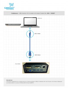 Cablesson USB Version 3.0 A Male to B Male Cable