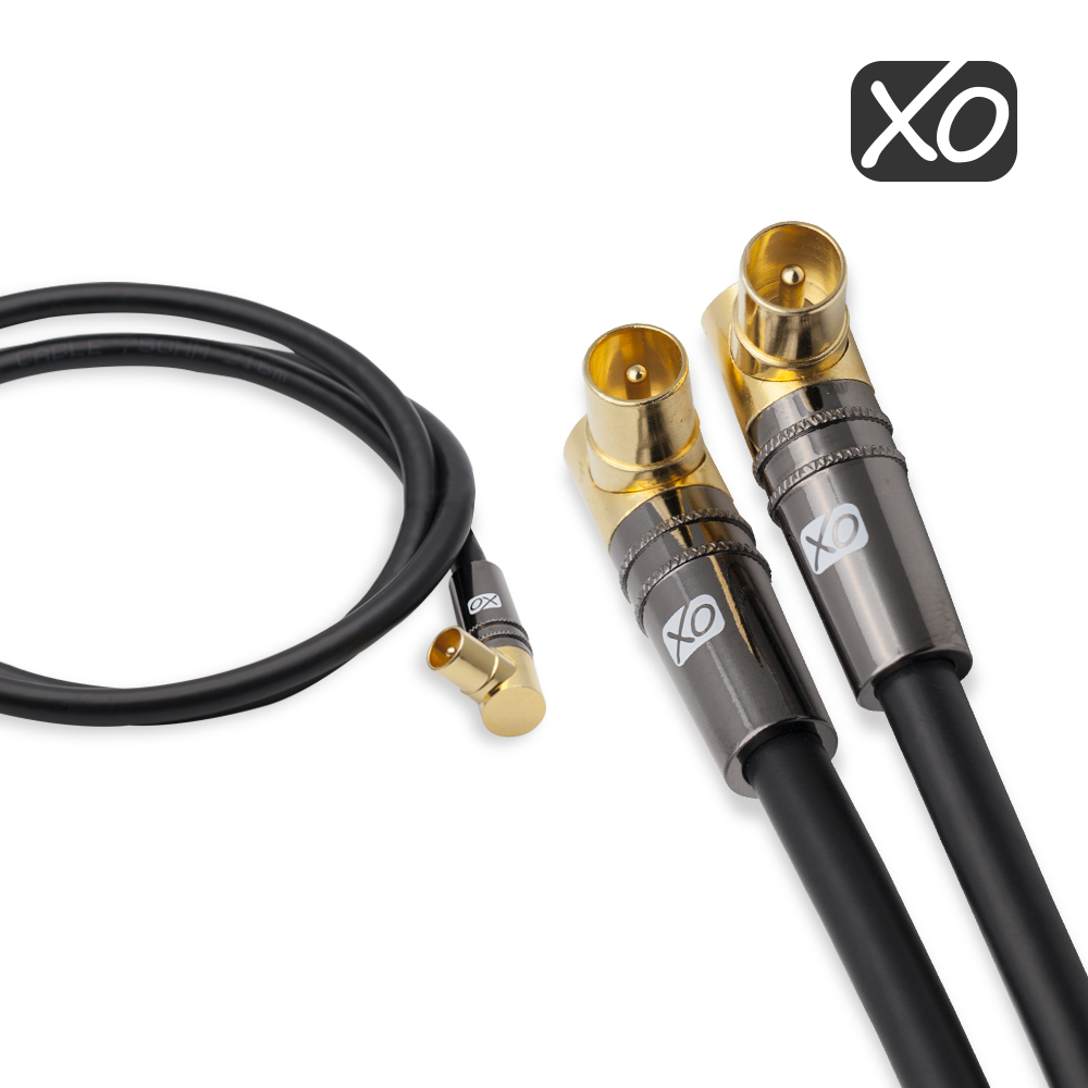 XO - 10 M Coax (Male) Right Angle to Coax (Male) Right Angle Cable - Black - Image 4