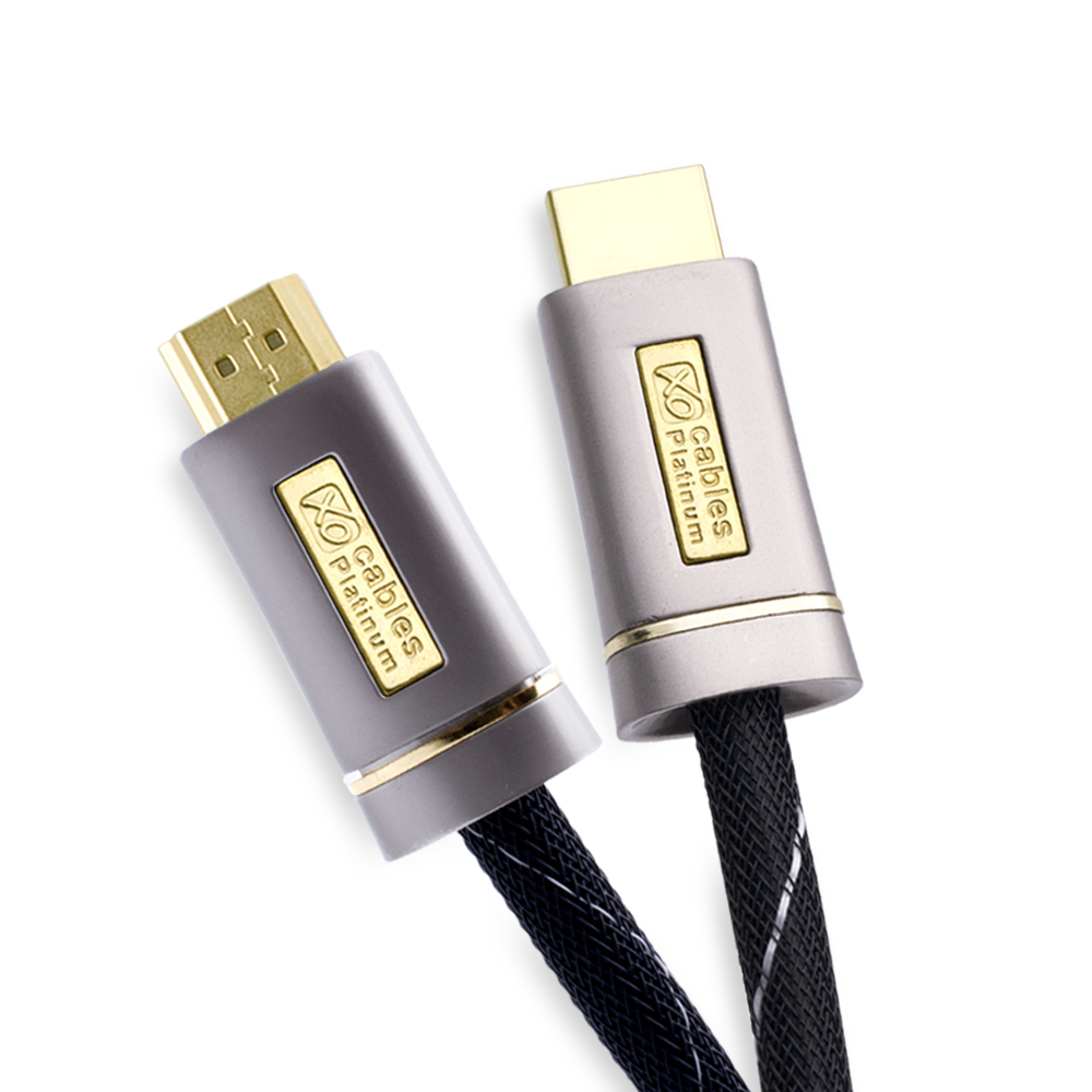 4M (4 Meter) XO Platinum HDMI zu HDMI Kabel *Neueste version 2.0/1.4* Hochgeschwindigkeits-Kabel mit Ethernet und 3D 21 Gbps, Full HD 2160p