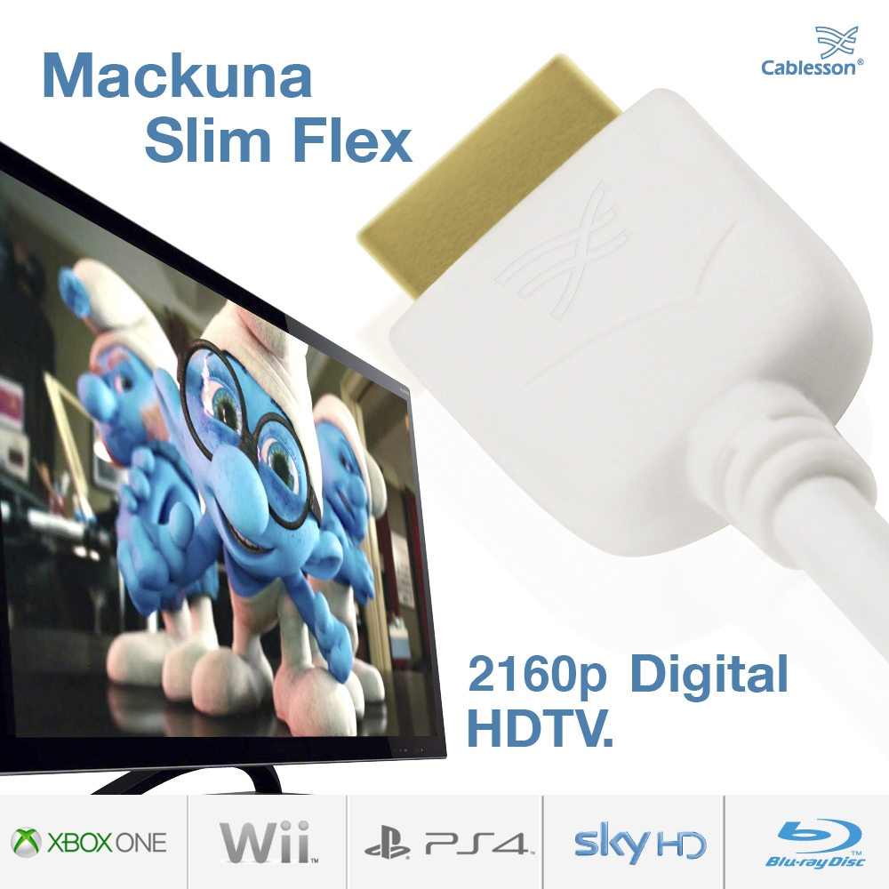 Cablesson Mackuna Slim Flex 0.5m HDMI Cable with Ethernet - Image 5