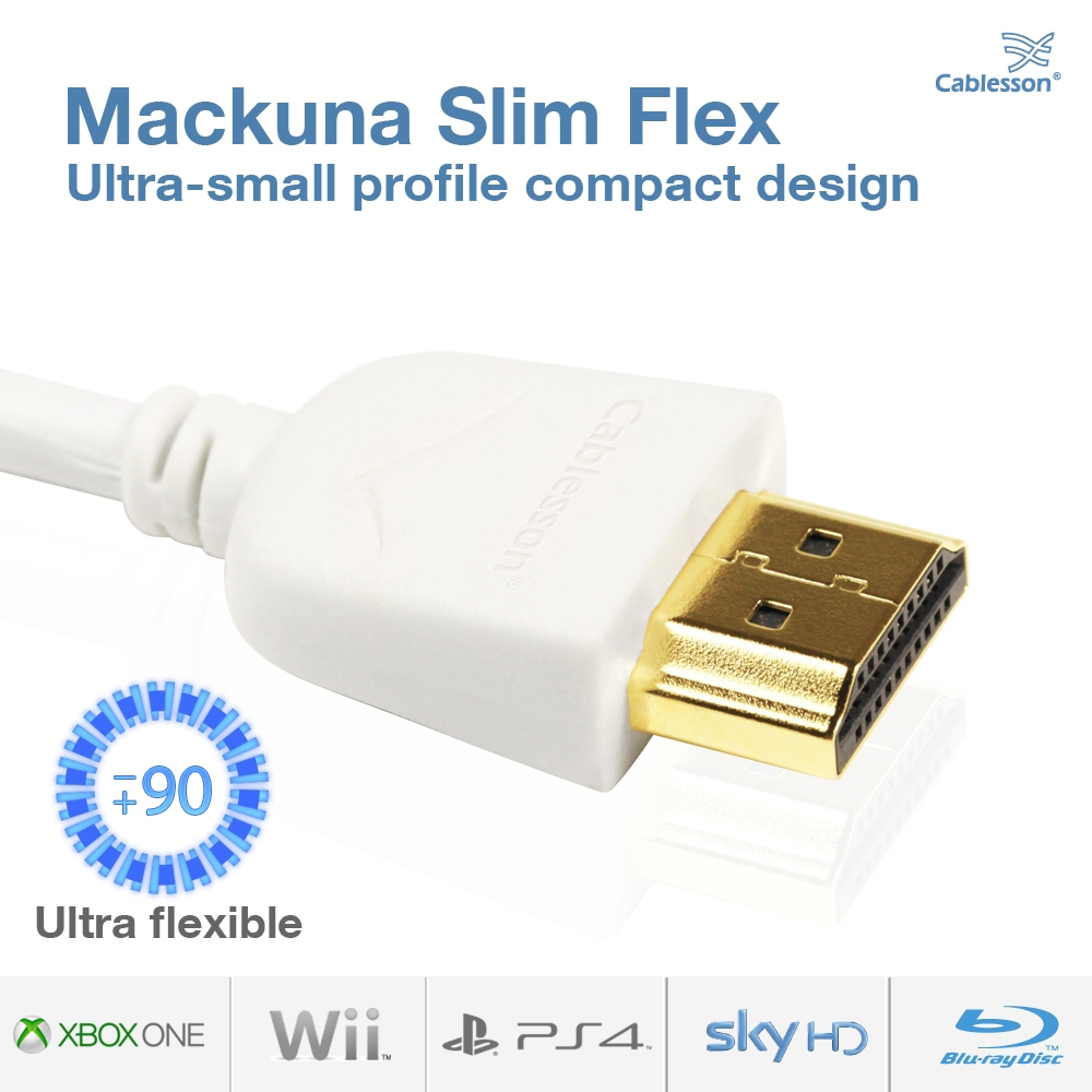 Cablesson Mackuna Slim Flex 0.5m HDMI Cable with Ethernet - Image 6