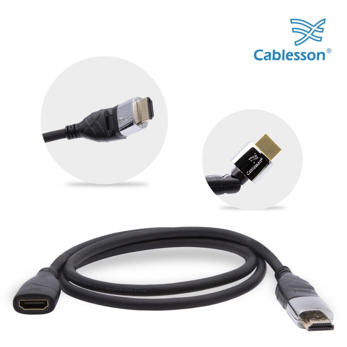 Cablesson Ivuna Flex Plus 1m High Speed HDMI Verlängerungskabel (HDMI Typ A, HDMI 2.1/2.0b/2.0a/2.0/1.4) - 4K, 3D, UHD, ARC, Full HD, Ultra - Image 5