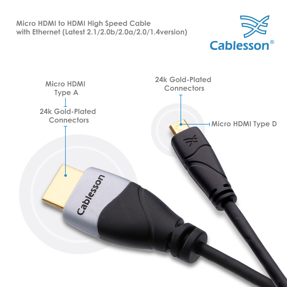 2 Pack Ivuna Micro HDMI Cable (1.5m) - 102960 - Image 4