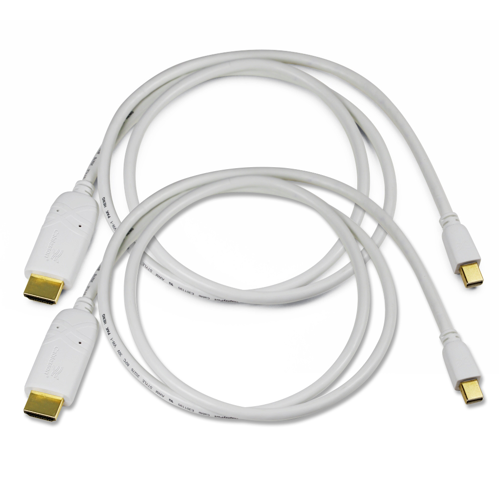 2 Pack Mini DP to HDMI Male Cable (2m) Bundled single items