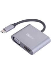 HDelity USB Type C Male to VGA Female +HDMI Female Adapter