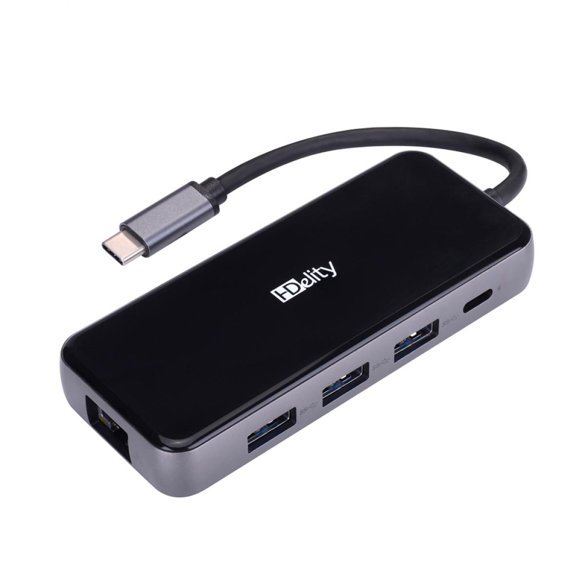 HDelity USB Type C Male to USB3.0*3+HDMI 8in1