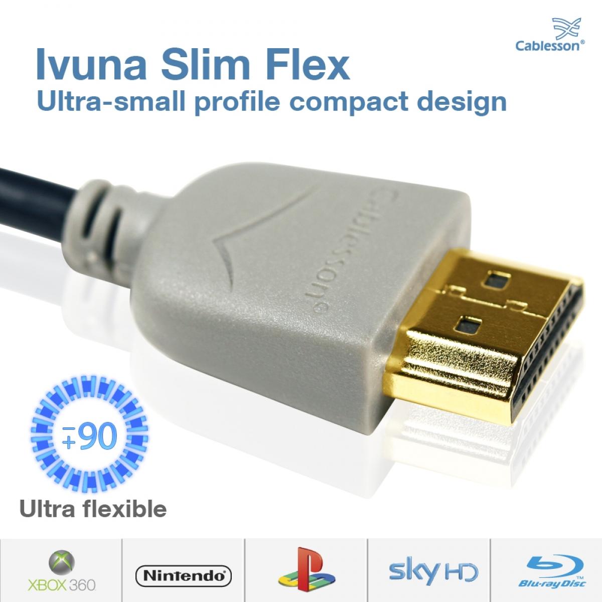 Cablesson Ivuna Slim Flex 2m High Speed HDMI Kabel (HDMI Typ A, HDMI 2.1/2.0b/2.0a/2.0/1.4) - 4K, 3D, UHD, ARC, Full HD, Ultra HD, 2160p, HD - Image 5
