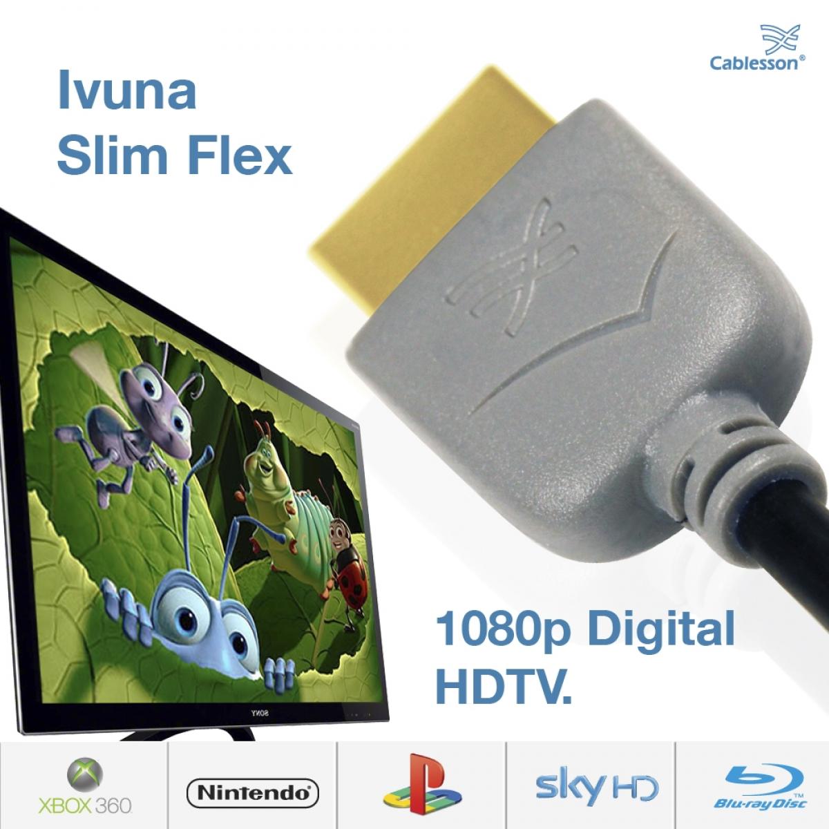 Cablesson Ivuna Slim Flex 2m High Speed HDMI Kabel (HDMI Typ A, HDMI 2.1/2.0b/2.0a/2.0/1.4) - 4K, 3D, UHD, ARC, Full HD, Ultra HD, 2160p, HD - Image 6