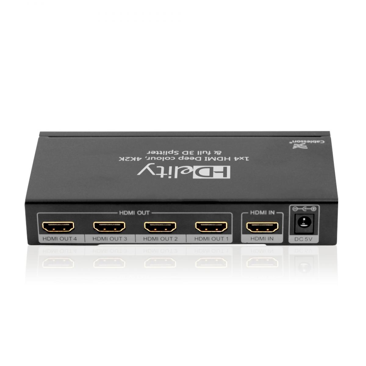 Cablesson HDelity 1x4 HDMI splitter with 4K2K with XO Platinum 8m High Speed HDMI Cable with Ethernet. - Image 2