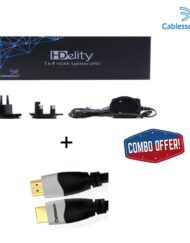 Cablesson 1X4 HDMI 2.0 Splitter WITH EDID (18G) v2+Ivuna Advanced HDMI 2.1 - 1m