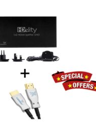 Cablesson 1x2 HDMI 2.0 Splitter WITH EDID (18G) with Ivuna Advanced AOC HDMI 2.0 - 20m
