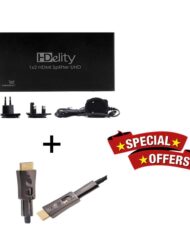 Cablesson 1x2 HDMI 2.0 Splitter WITH EDID (18G) with HDElity AOC Detachable Cable - 20m