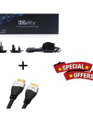 Cablesson 1X4 HDMI 2.0 Splitter WITH EDID (18G) v2 with Ivuna Advanced HDMI Cable 2.1 - 0.5m