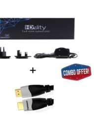 Cablesson 1X4 HDMI 2.0 Splitter WITH EDID (18G) v2 with Ivuna Advanced High Speed 0.5m HDMI Cable with Ethernet