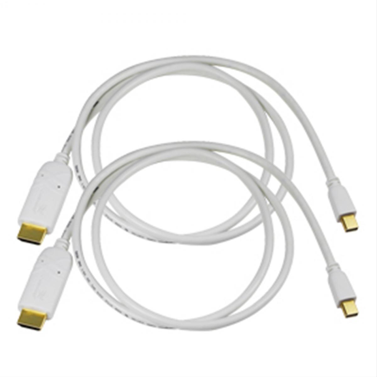 2 Pack Mini DP to HDMI Male Cable (1m)