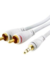 Ivuna RCA Male to Male 3.5 Jack Cable 1.0 Metre - White