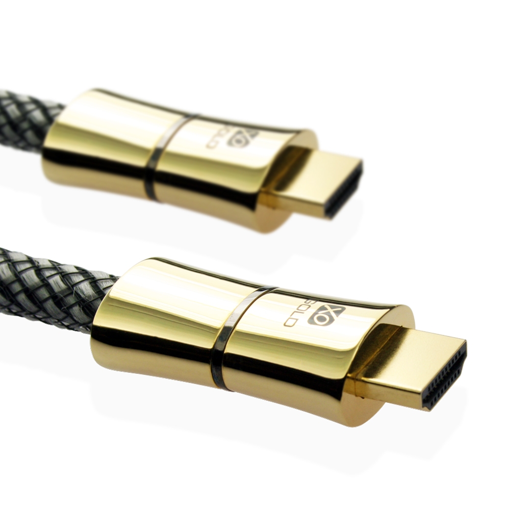 XO GOLD EDITION - Cavo HDMI da 1m / 1 con Ethernet per XBOX 360, PLAY STATION 3 (PS3), DVD, BLU-RAY, HDTV * FULL HD 4k2k Versione ad alta ve