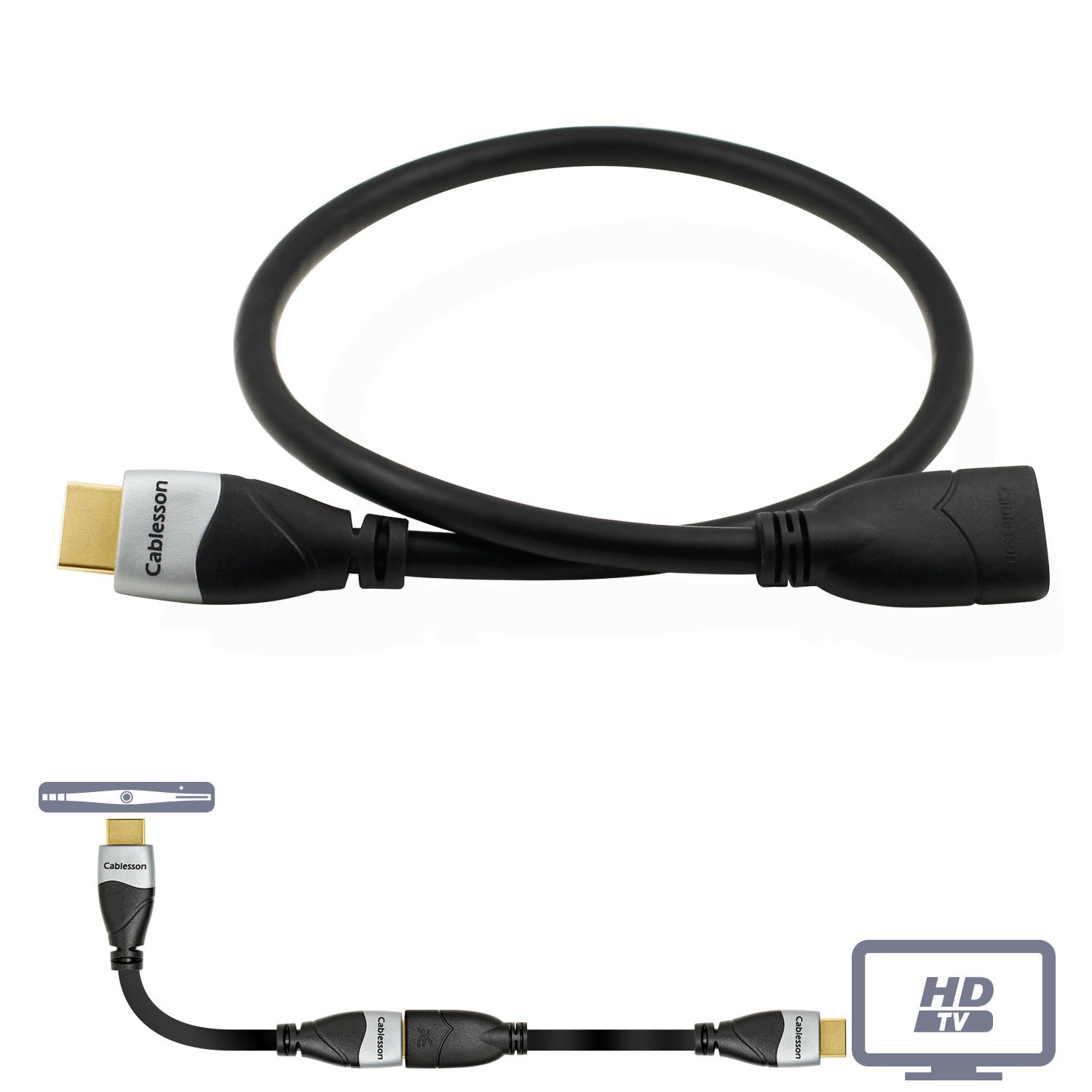 Cablesson Ivuna HDMI Male to Female 0.2m Extension Cable - Image 6